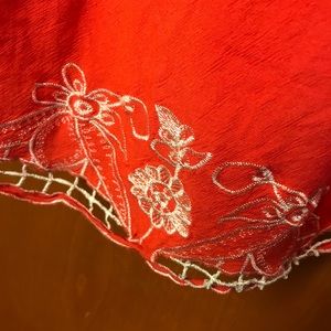 Orangey patterned dress